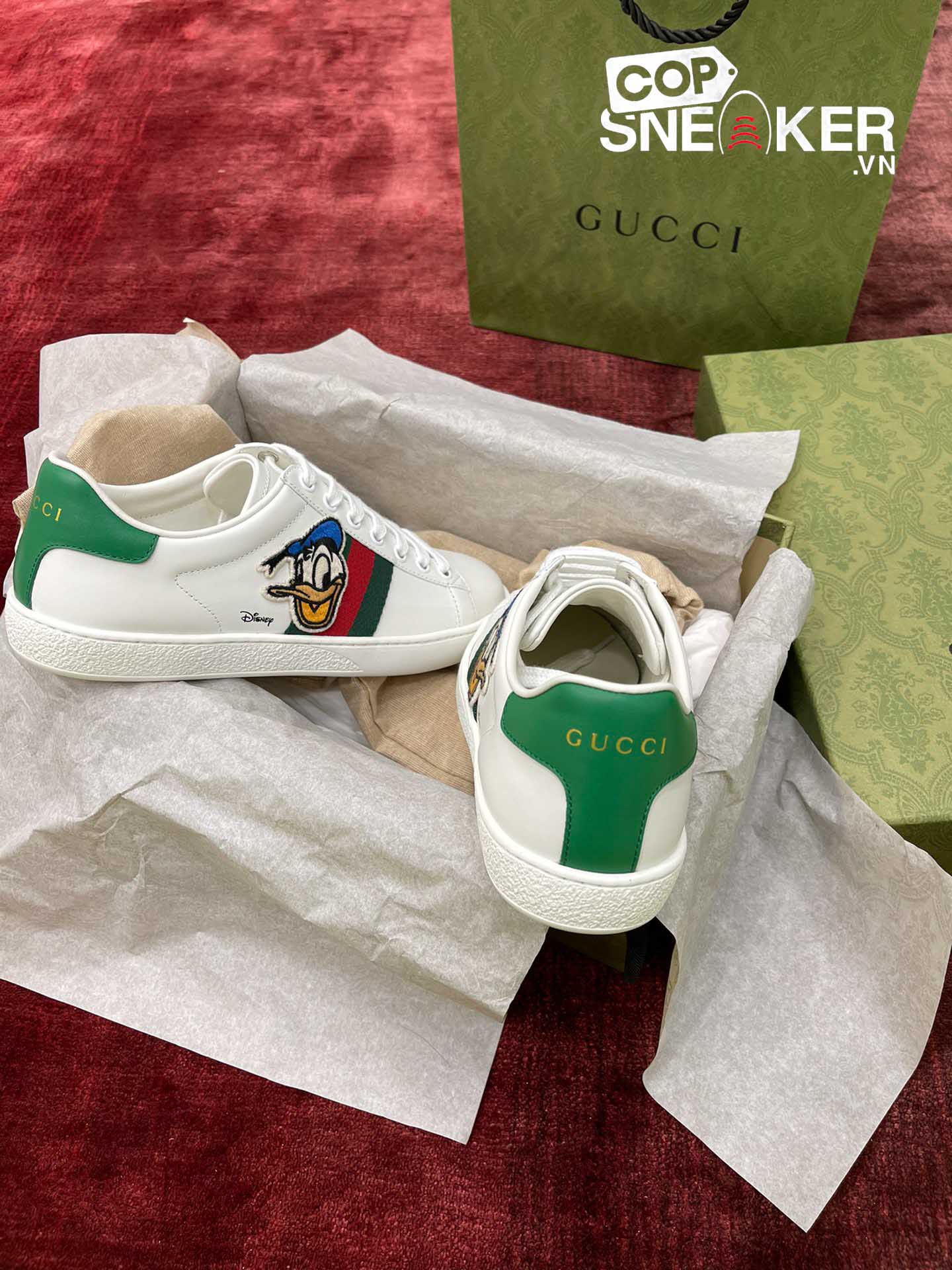 Giày Gucci Ace x Disney Donald Duck Best Quality