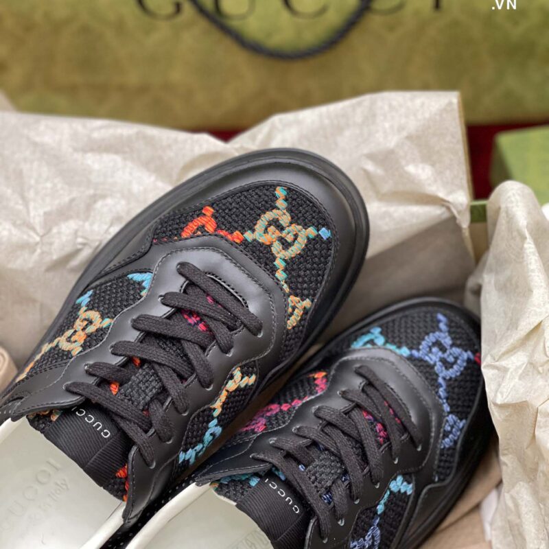 Giày Gucci GG Black Sneaker ‘Multicolor’ Best Quality