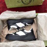 Giày Gucci GG Embossed White Black Leather Best Quality