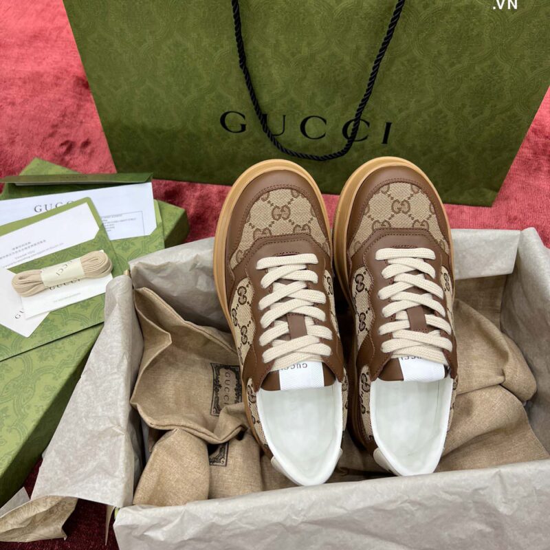 Giày Gucci GG Sneaker GG Beige Ebony Best Quality