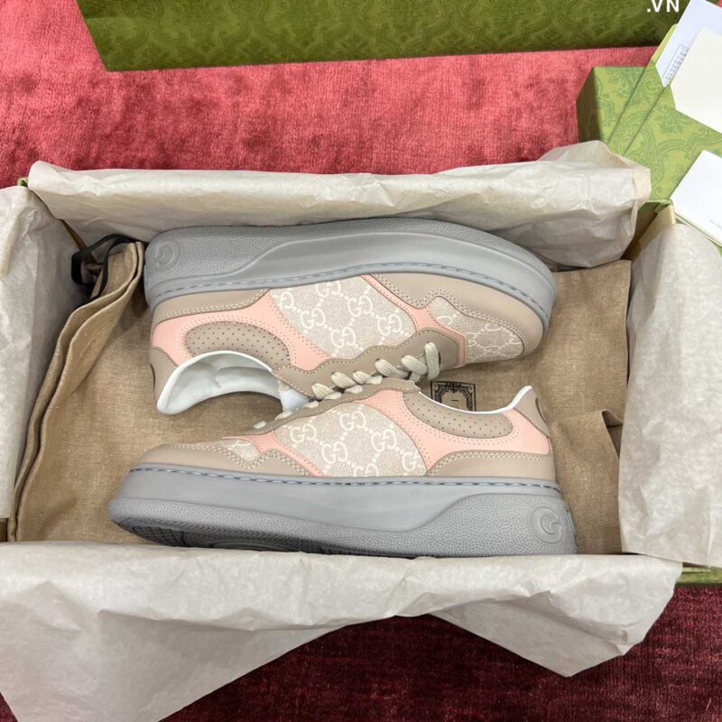 Giày Gucci GG Sneaker Oatmeal Light Pink GG Supreme (Women's) Best Quality