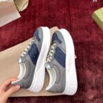 Giày Gucci Men’s Lace-Up Sneaker ‘Grey Leather’ Best Quality