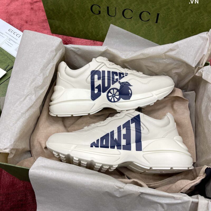 Giày Gucci Rhyton Lemon Blue Sneaker Best Quality