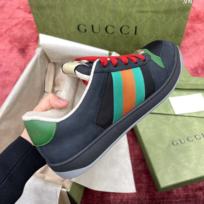 Giày Gucci Screener Black Suede Men's Best Quality