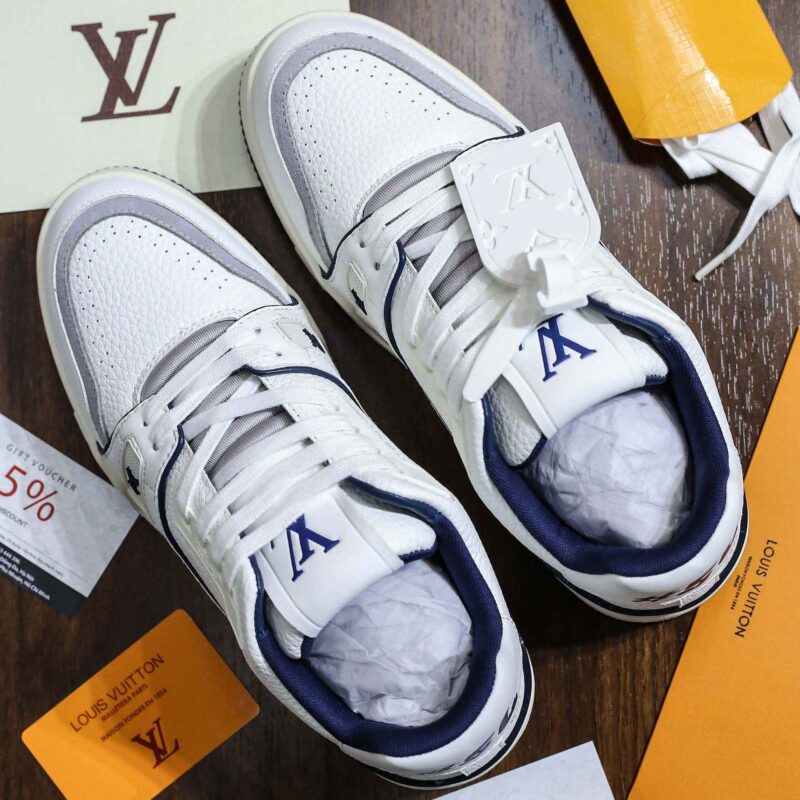 Giày Louis Vuitton Lv Trainer #54 Signature Marine Blue Best Quality