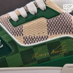 Giày Louis Vuitton LV Trainer Damier White Green Best Quality