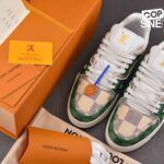 Giày Louis Vuitton LV Trainer Damier White Green Best Quality