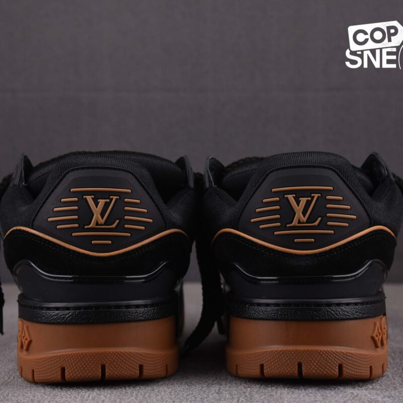 Giày Louis Vuitton LV Trainer Maxi Black Brown Suede Best Quality