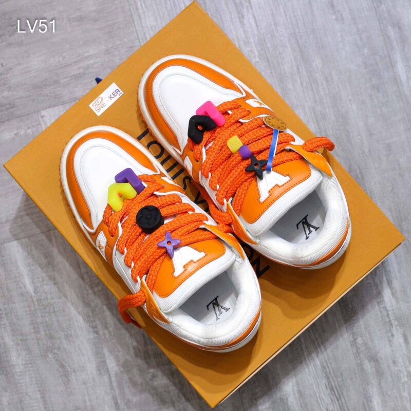 Giày Louis Vuitton LV Trainer Maxi Orange Best Quality