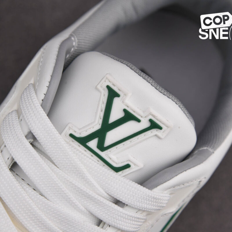 Giày Louis Vuitton LV Trainer Sneaker Low White Green Best Quality