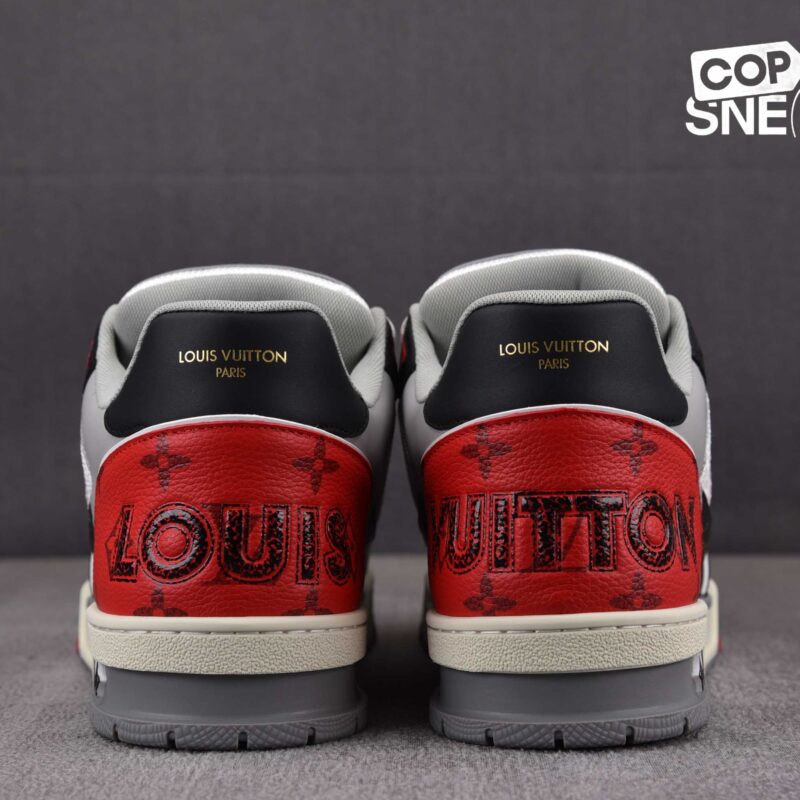 Giày Louis Vuitton LV Trainer Velcro Red Grey Black Best Quality