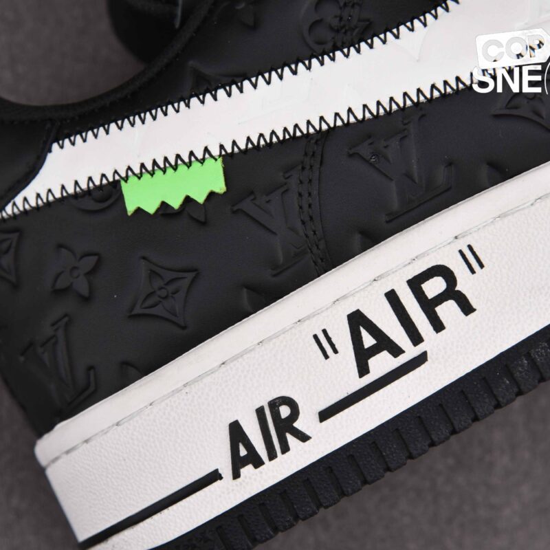 Giày Louis Vuitton Nike Air Force 1 Low By Virgil Abloh Black White Best Quality