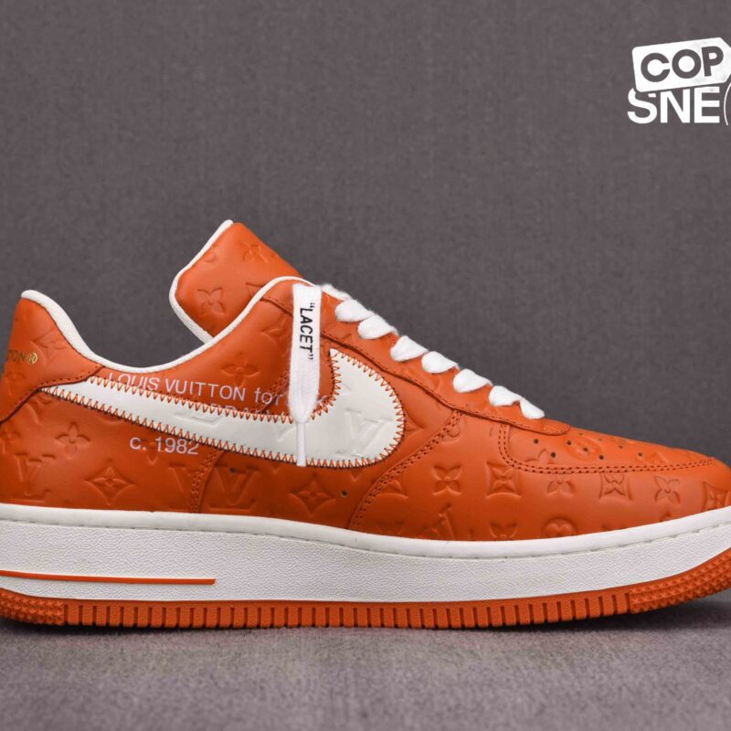 Giày Louis Vuitton x Nike Air Force 1 Low F&F “Orange” Best Quality