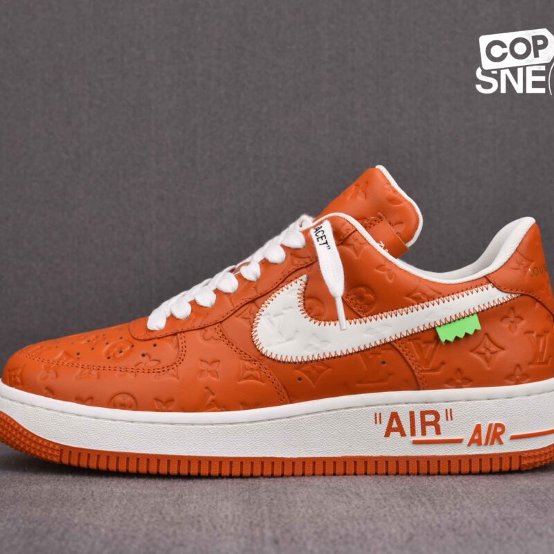 Giày Louis Vuitton x Nike Air Force 1 Low F&F “Orange” Best Quality