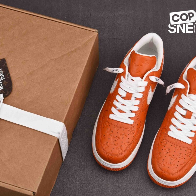 Giày Louis Vuitton x Nike Air Force 1 Low F&F “Orange” Best Quality