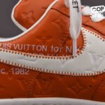 Giày Louis Vuitton x Nike Air Force 1 Low F&F “Orange” Best Quality