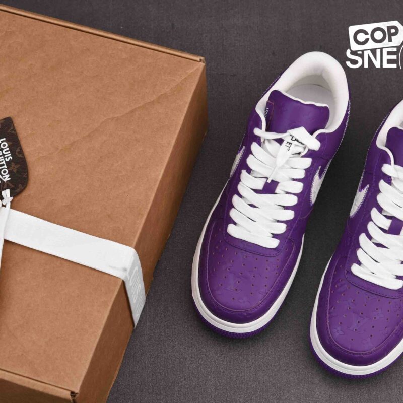 Giày Louis Vuitton x Nike Air Force 1 Low F&F “Purple” Best Quality