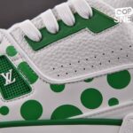 Giày Louis Vuitton x Yayoi Kusama Trainer Green White Best Quality