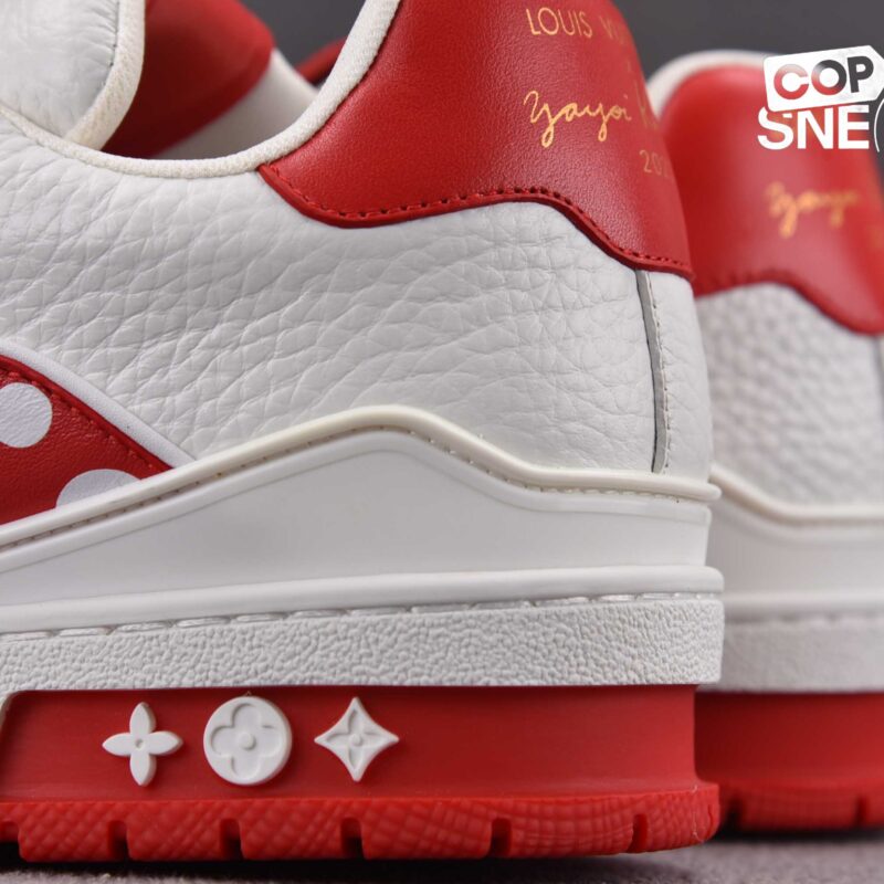 Giày Louis Vuitton x Yayoi Kusama Trainer White Red Best Quality