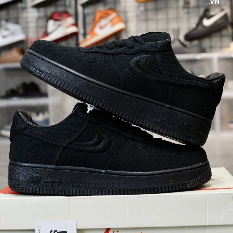 Giày Nike Air Force 1 Low x Stussy ‘Triple Black’ Best Quality