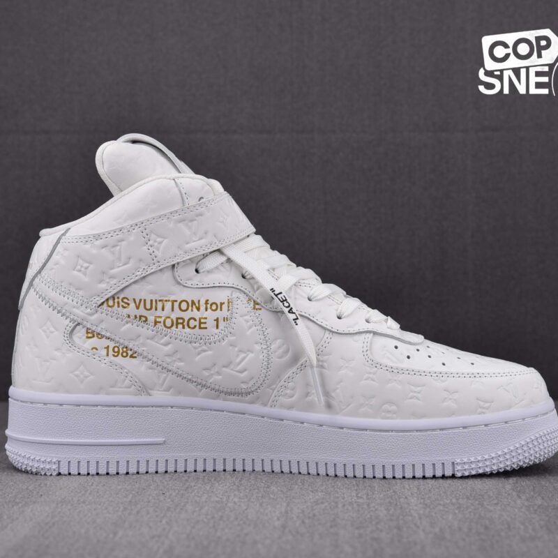 Giày Nike Air Force 1 x Louis Vuitton Mid By Virgil Abloh 'White' Best Quality