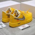 Giày Nike Air Force 1 x Off White University Gold Metallic Silver Best Quality