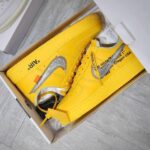 Giày Nike Air Force 1 x Off White University Gold Metallic Silver Best Quality