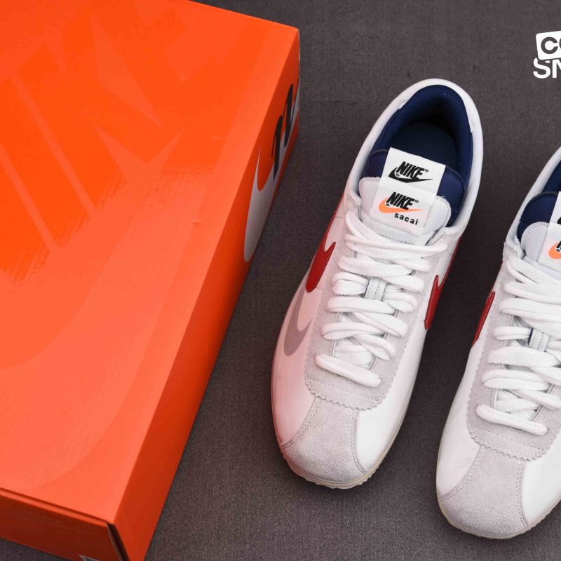 Giày Nike x Sacai Zoom Cortez SP ‘White Red’ Best Quality