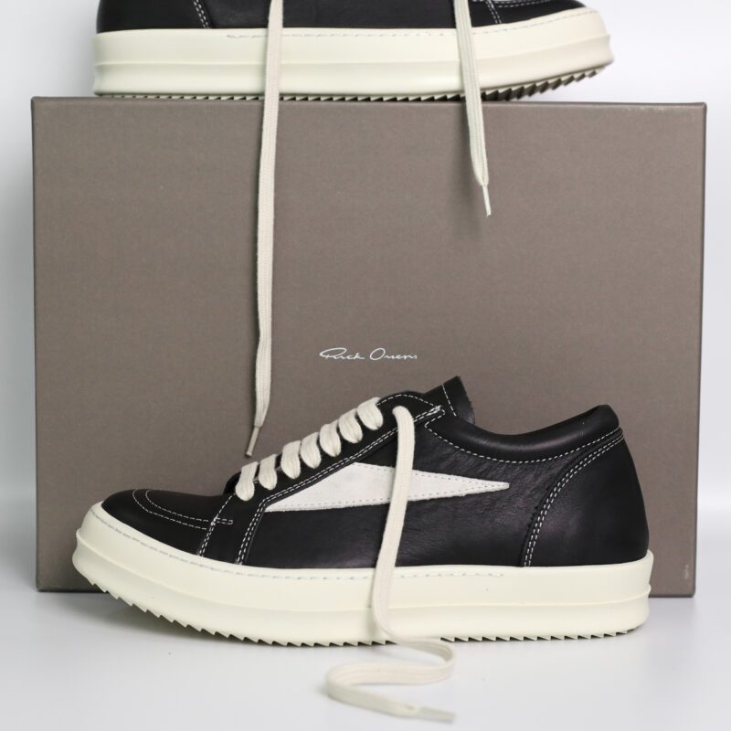 Giày Rick Owens Suede 'Black White'