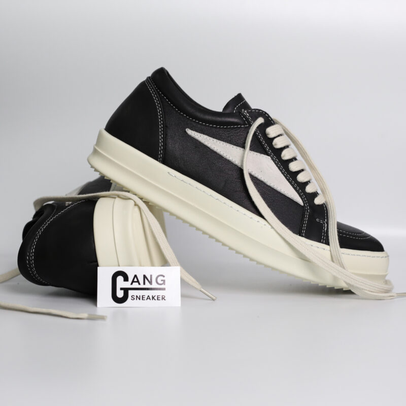 Giày Rick Owens Suede 'Black White'