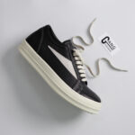 Giày Rick Owens Suede 'Black White'