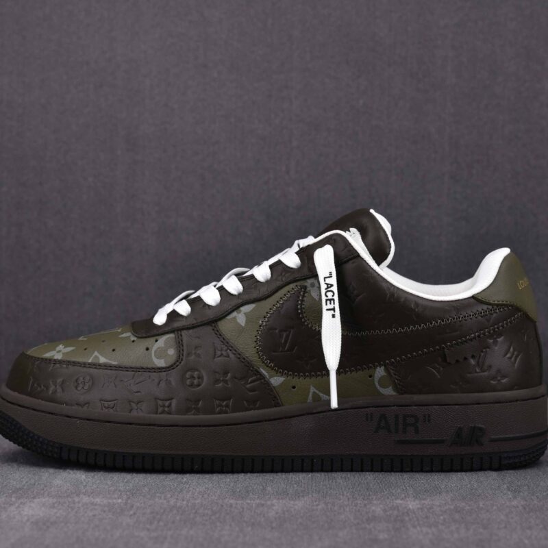 Giày Louis Vuitton x Nike Air Force 1 'Olive' Best Quality