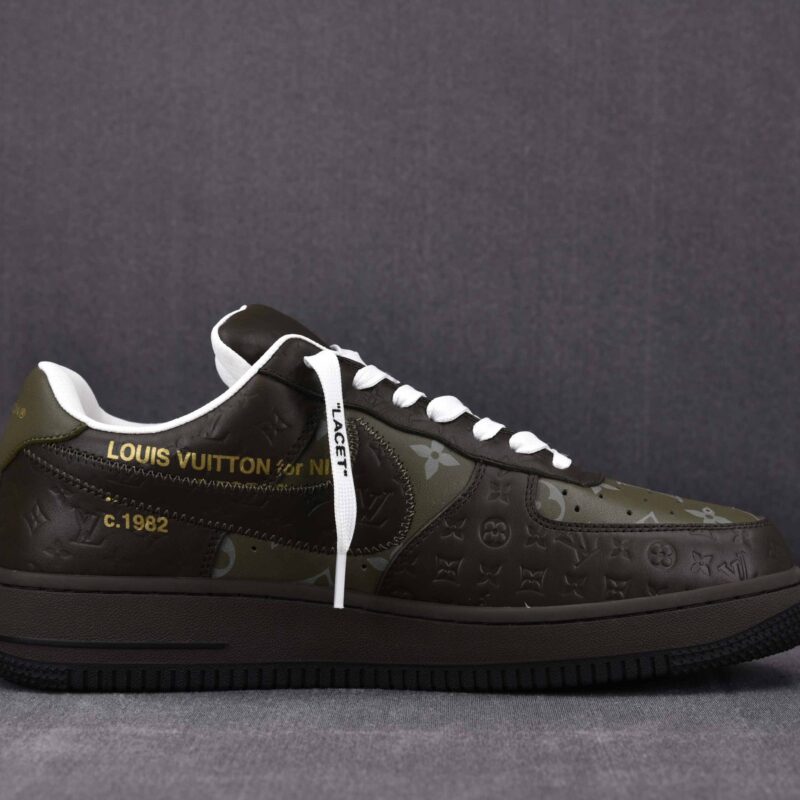 Giày Louis Vuitton x Nike Air Force 1 'Olive' Best Quality