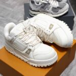 Giày Louis Vuitton LV Trainer Maxi Calf Leather White Best Quality