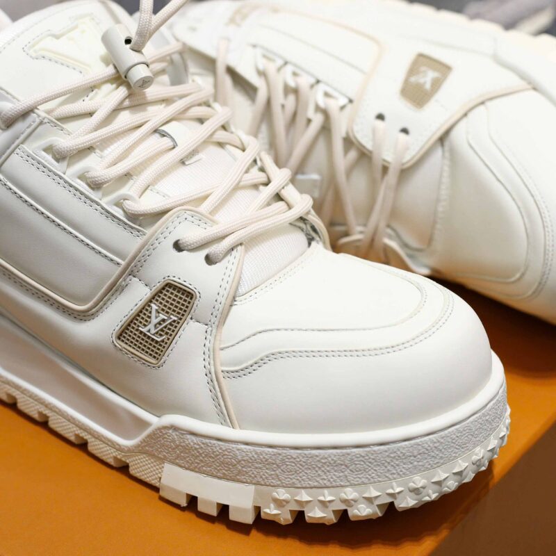 Giày Louis Vuitton LV Trainer Maxi Calf Leather White Best Quality