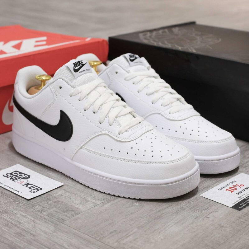 Giày Nike Court Vision Low Next Nature White Black Best Quality