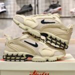 Giày Nike x Stussy Air Zoom Spiridon Caged Fossil Best Quality