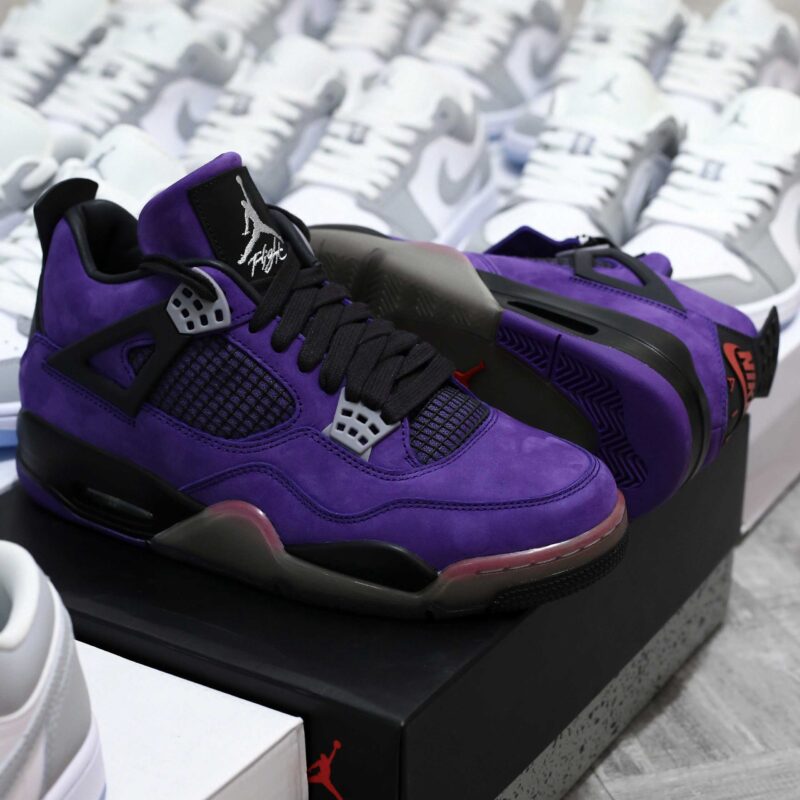 Giày Air Jordan 4 Retro Travis Scott Purple Best Quality