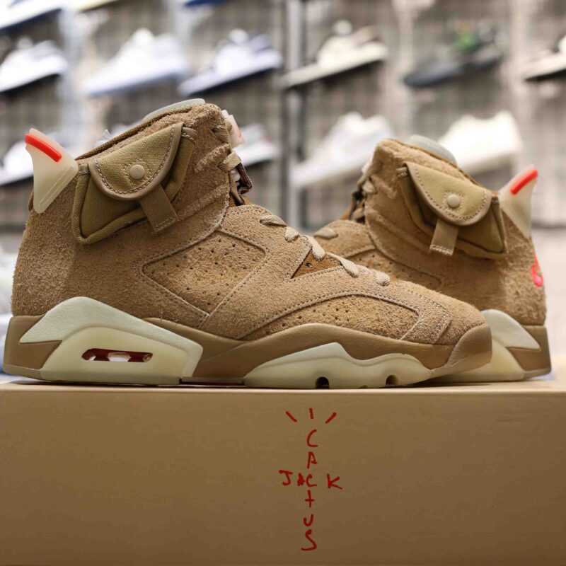 Giày Nike Travis Scott x Air Jordan 6 Retro ‘British Khaki’ Best Quality